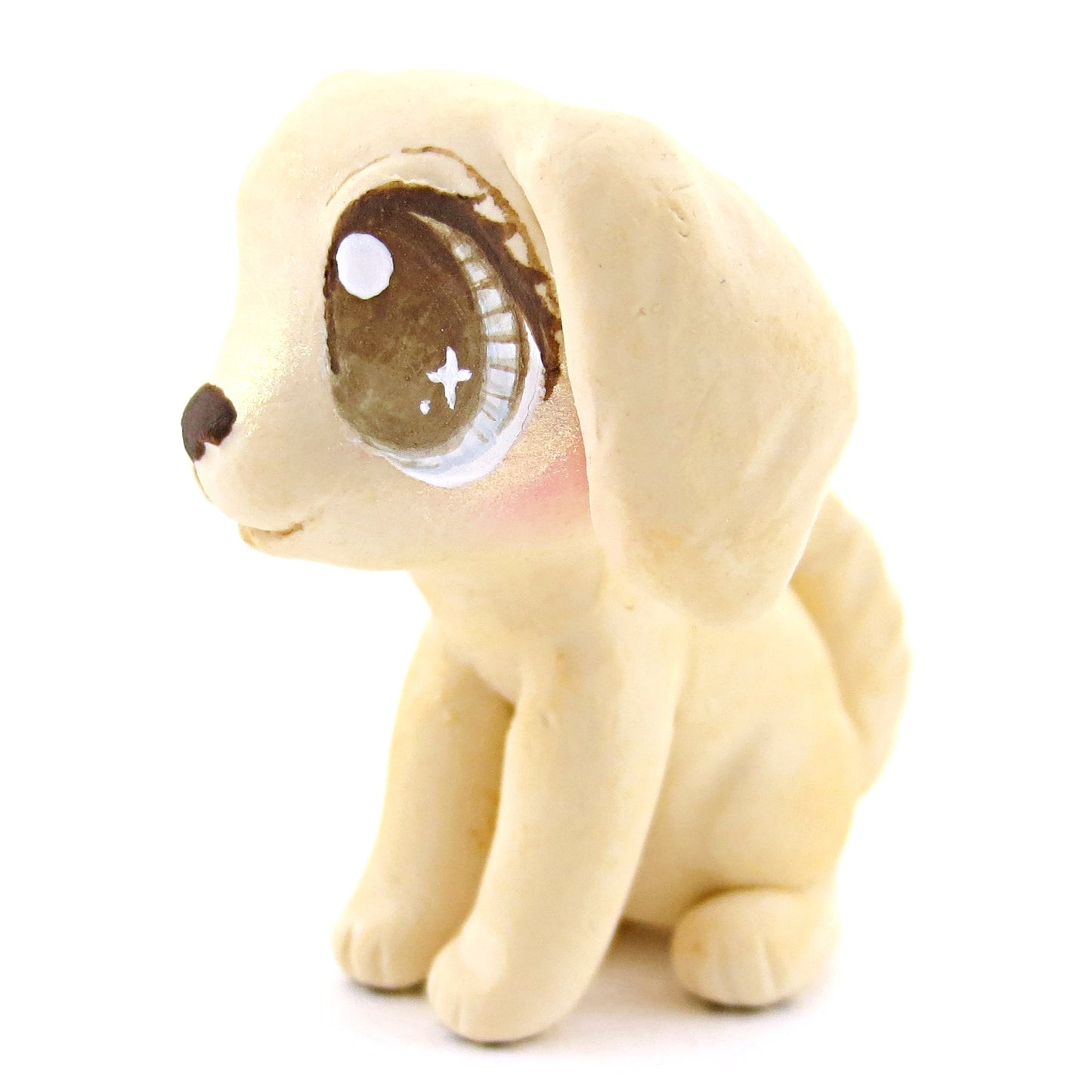 Cream Cocker Spaniel Dog Figurine - Polymer Clay Dog Collection