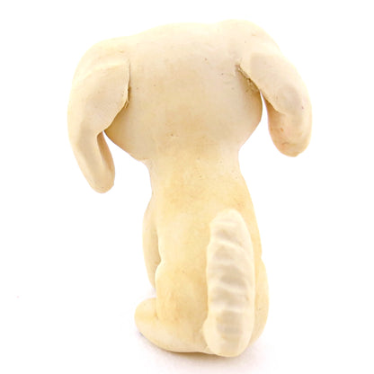 Cream Cocker Spaniel Dog Figurine - Polymer Clay Dog Collection