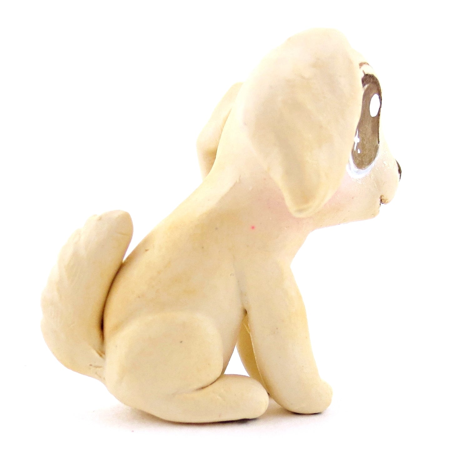 Cream Cocker Spaniel Dog Figurine - Polymer Clay Dog Collection