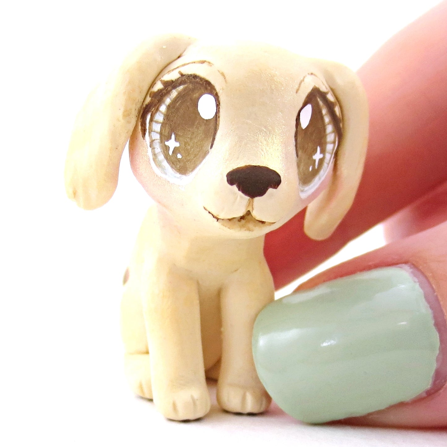 Cream Cocker Spaniel Dog Figurine - Polymer Clay Dog Collection