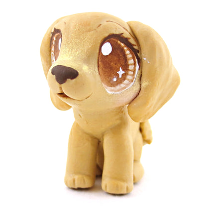 Gold Cocker Spaniel Dog Figurine - Polymer Clay Dog Collection