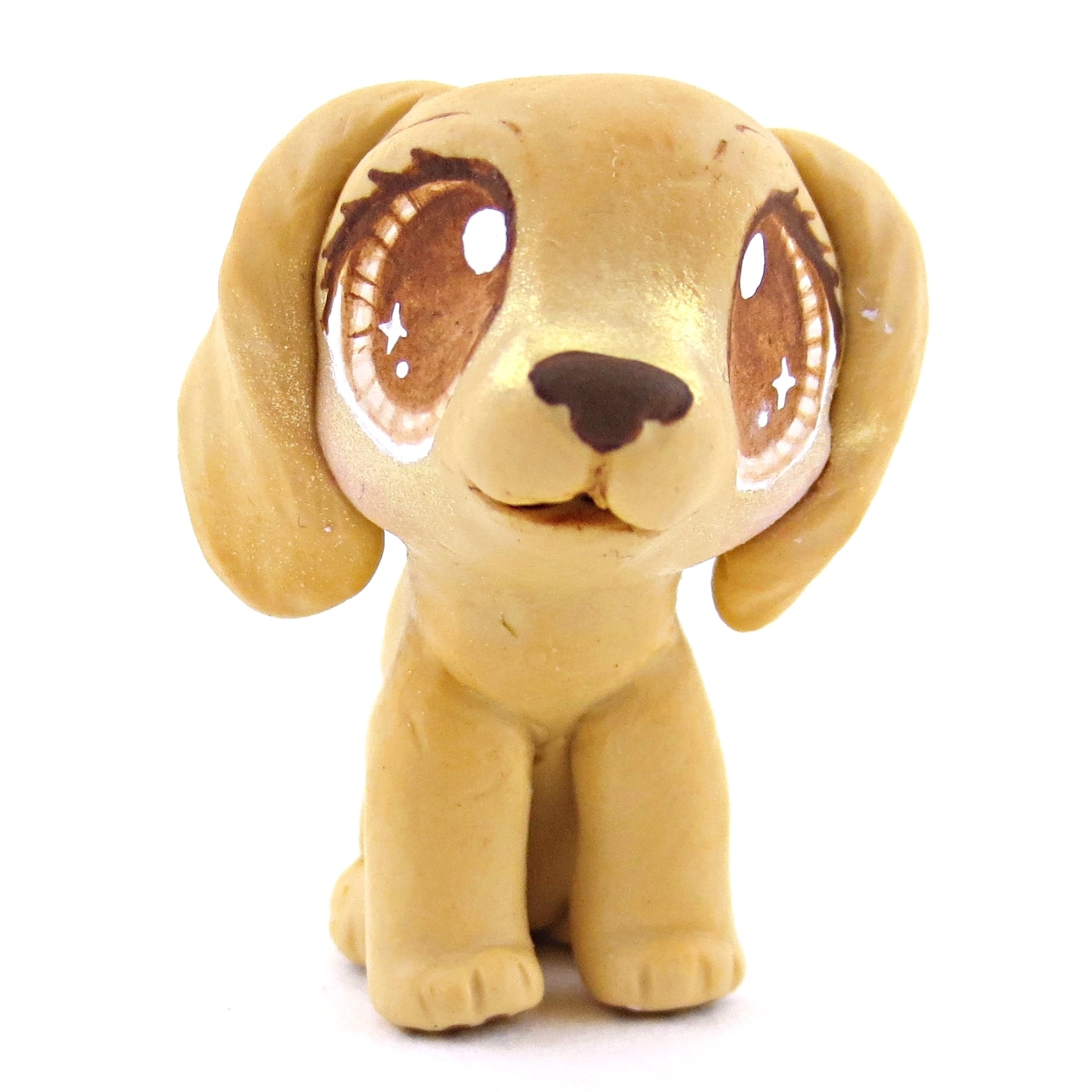 Gold Cocker Spaniel Dog Figurine - Polymer Clay Dog Collection