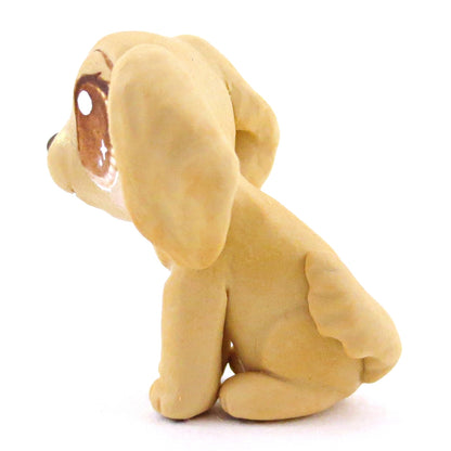 Gold Cocker Spaniel Dog Figurine - Polymer Clay Dog Collection