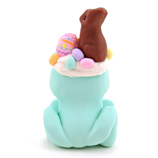 Easter Dessert Frog Figurine - Polymer Clay Easter Animal Collection