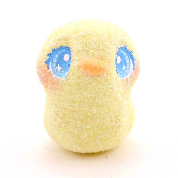 Glitter "Marshmallow" Chick Figurine - Polymer Clay Easter Animal Collection