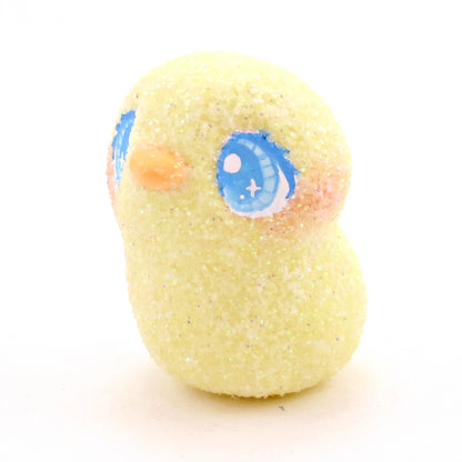 Glitter "Marshmallow" Chick Figurine - Polymer Clay Easter Animal Collection