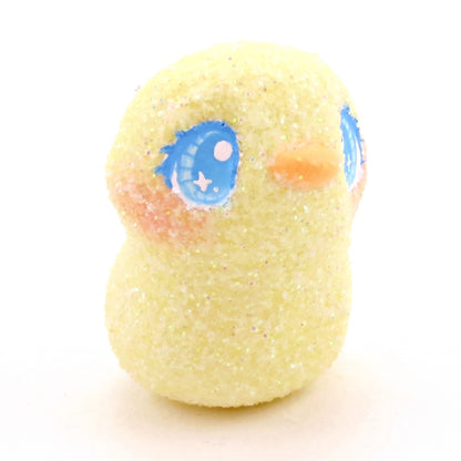 Glitter "Marshmallow" Chick Figurine - Polymer Clay Easter Animal Collection