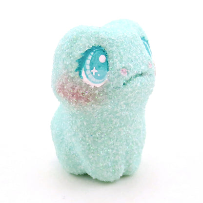 Glitter "Marshmallow" Frog Figurine - Polymer Clay Easter Animal Collection