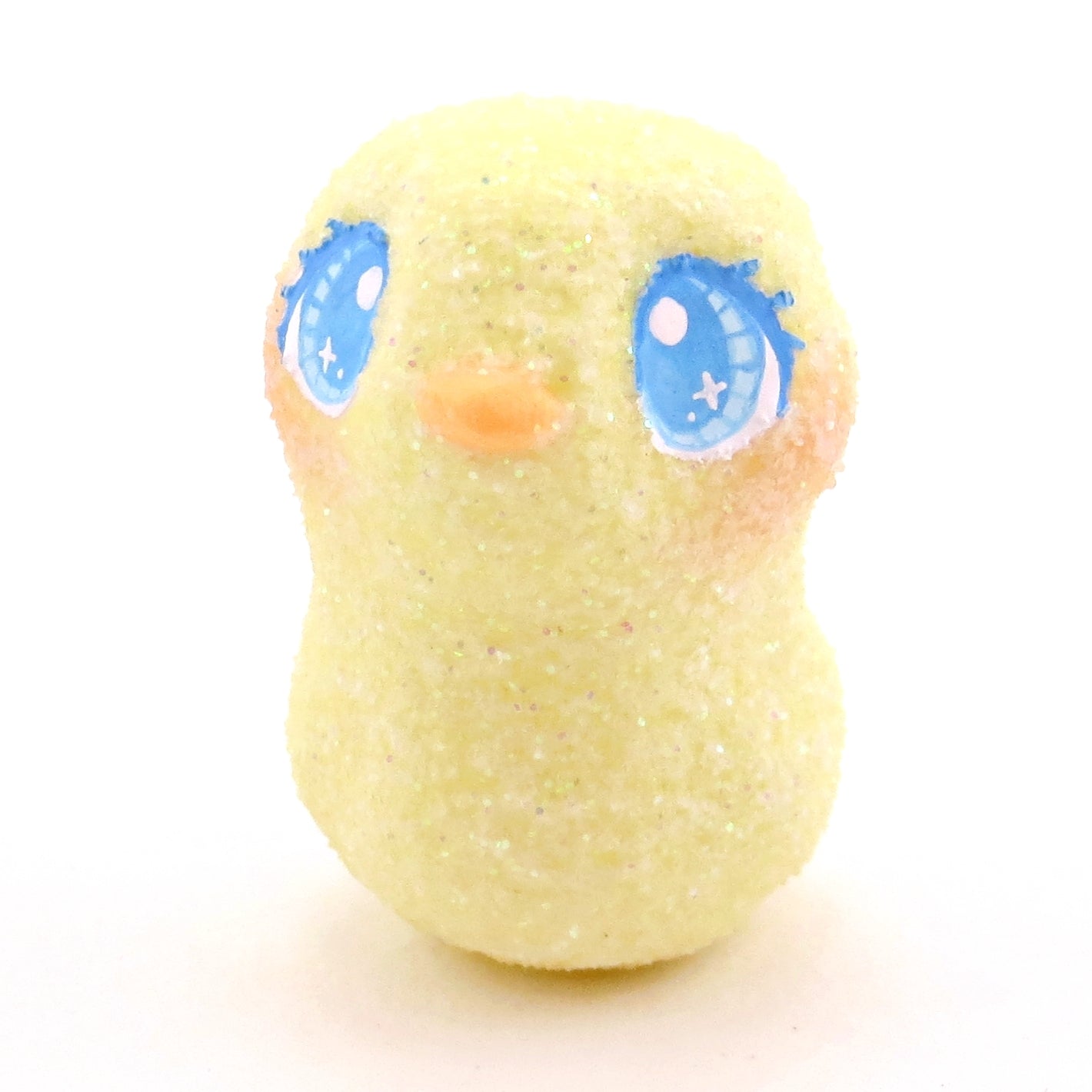 Glitter "Marshmallow" Chick Figurine - Polymer Clay Easter Animal Collection