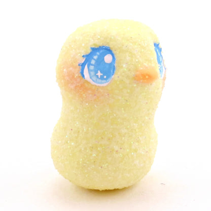 Glitter "Marshmallow" Chick Figurine - Polymer Clay Easter Animal Collection