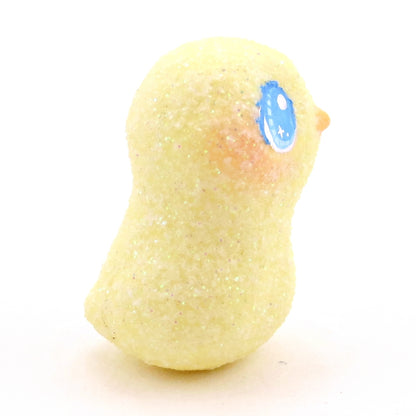 Glitter "Marshmallow" Chick Figurine - Polymer Clay Easter Animal Collection