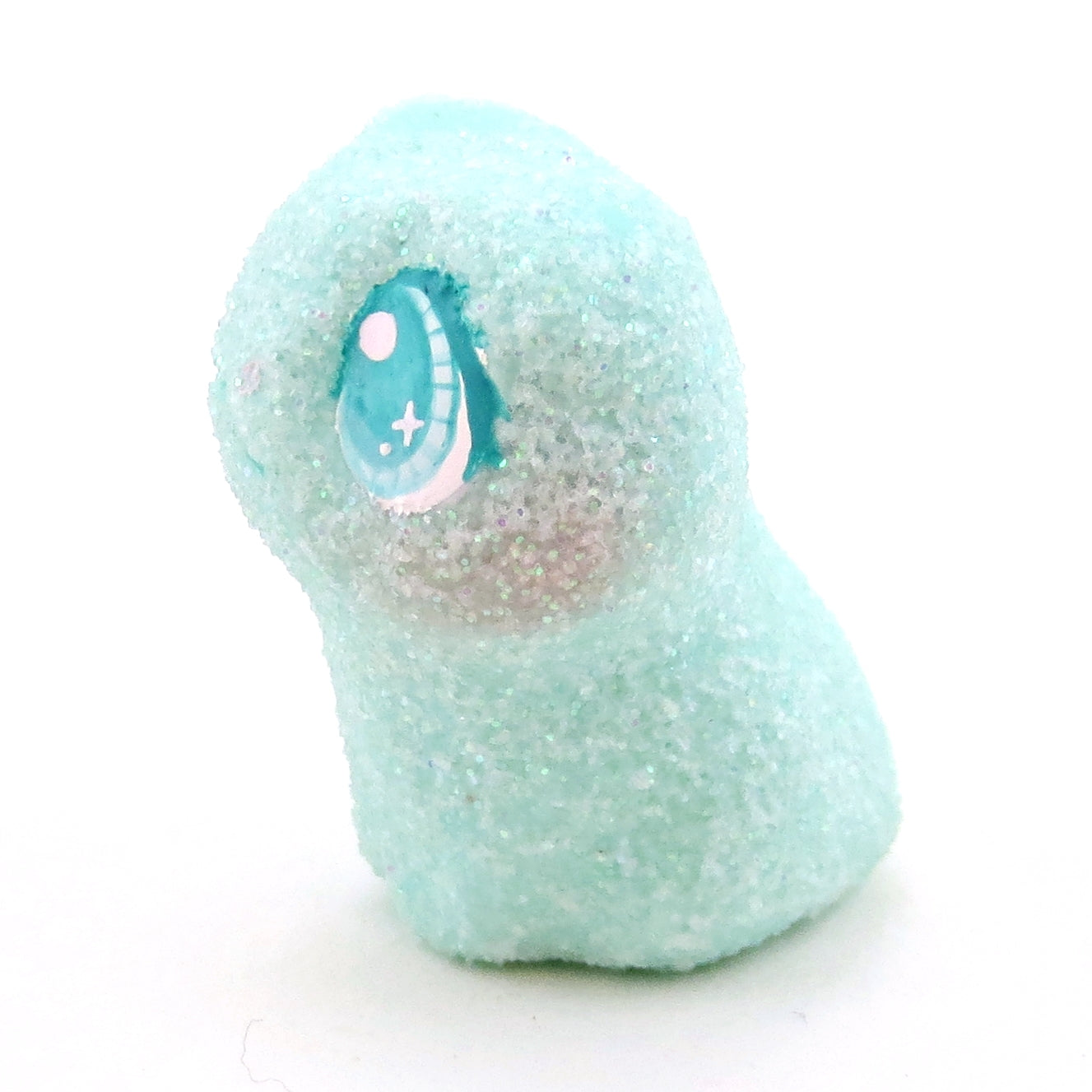 Glitter "Marshmallow" Frog Figurine - Polymer Clay Easter Animal Collection