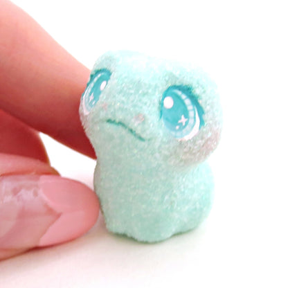 Glitter "Marshmallow" Frog Figurine - Polymer Clay Easter Animal Collection