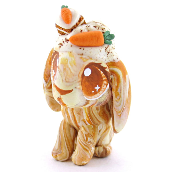 Carrot Cake Holland Lop Figurine - Polymer Clay Easter and Spring Animals