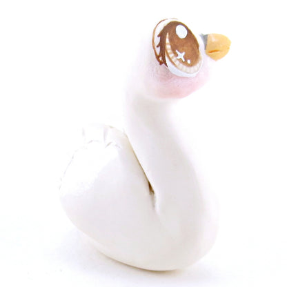 White Swan Bird Figurine - Polymer Clay Easter and Spring Animals