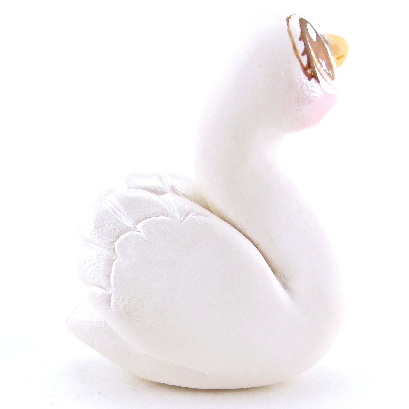 White Swan Bird Figurine - Polymer Clay Easter and Spring Animals