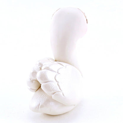 White Swan Bird Figurine - Polymer Clay Easter and Spring Animals