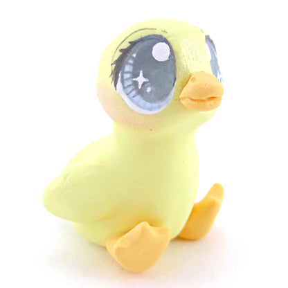 Blue Eyed Baby Duckling Figurine - Polymer Clay Easter and Spring Animals