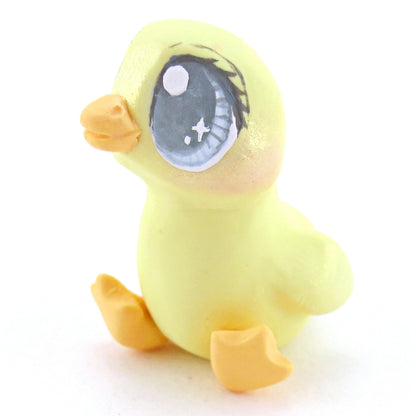 Blue Eyed Baby Duckling Figurine - Polymer Clay Easter and Spring Animals