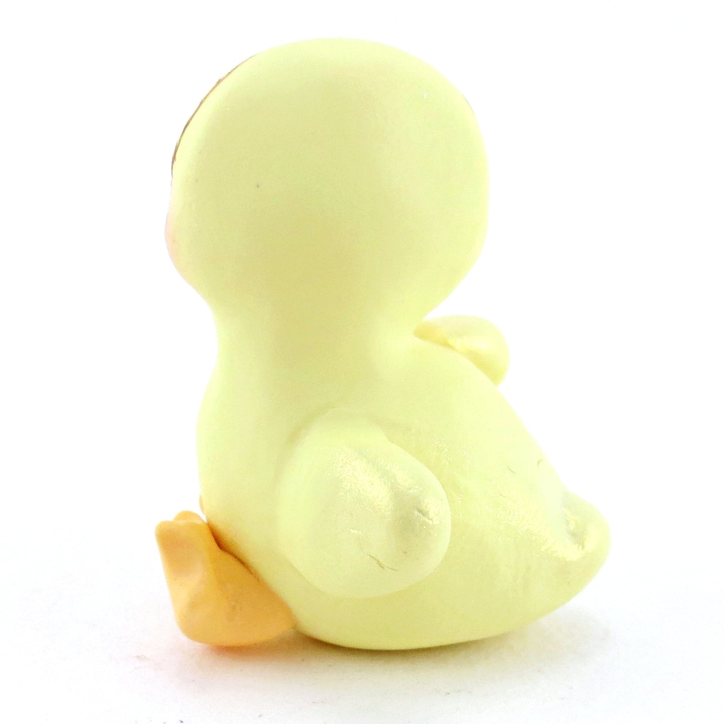 Brown Eyed Baby Duckling Figurine - Polymer Clay Easter and Spring Animals