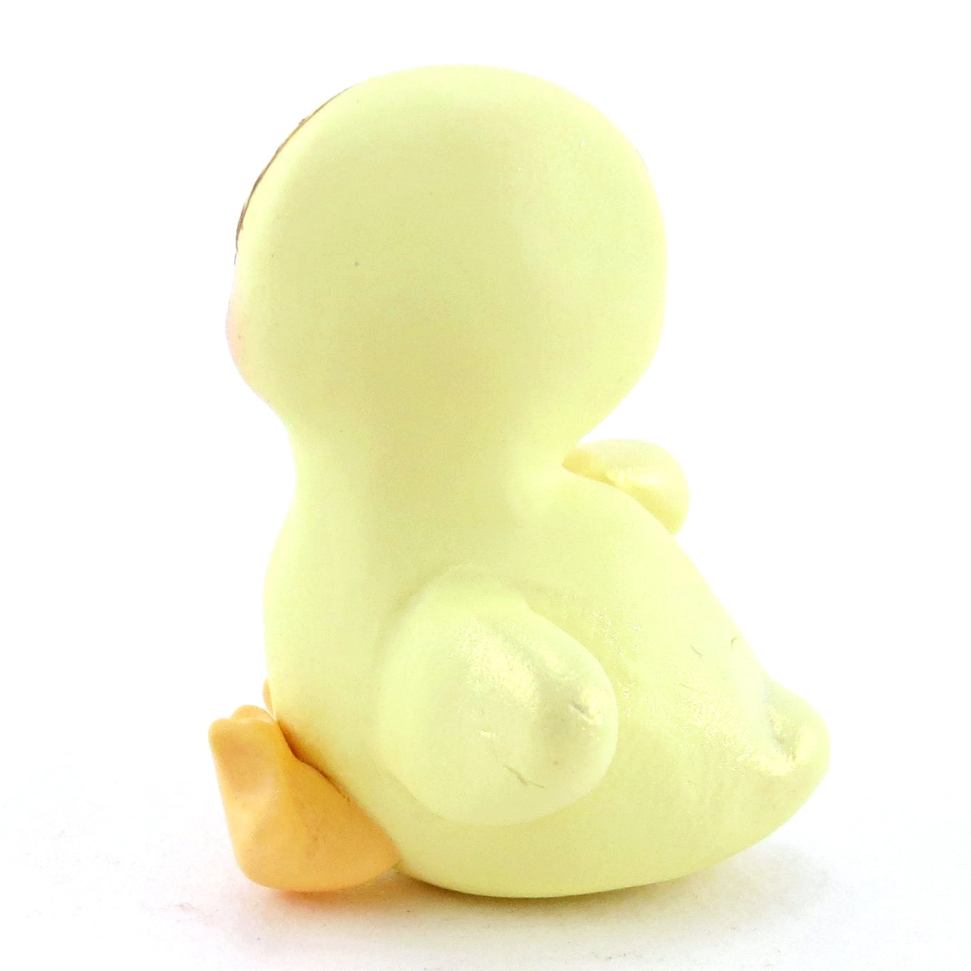 Brown Eyed Baby Duckling Figurine - Polymer Clay Easter and Spring Animals