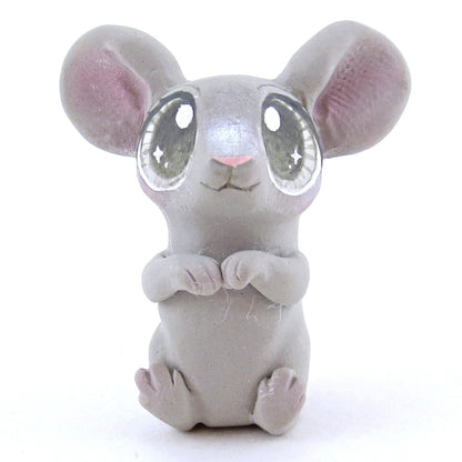 Little Grey Mouse Figurine - Polymer Clay Easter and Spring Animals