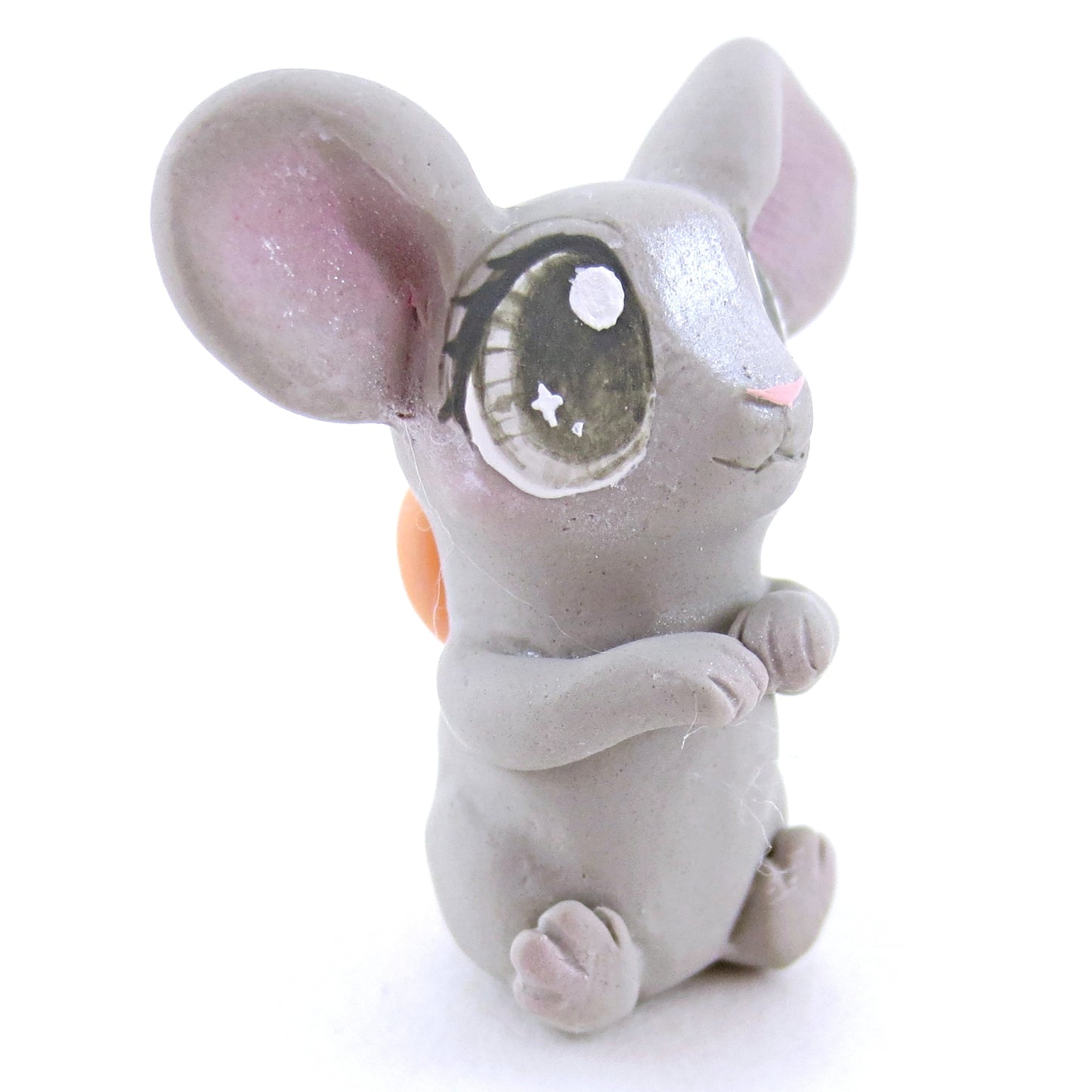 Little Grey Mouse Figurine - Polymer Clay Easter and Spring Animals