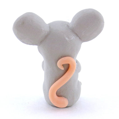 Little Grey Mouse Figurine - Polymer Clay Easter and Spring Animals