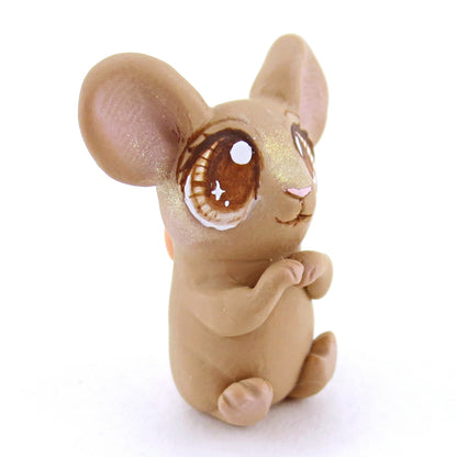 Little Brown Mouse Figurine - Polymer Clay Easter and Spring Animals