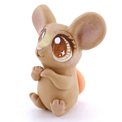 Little Brown Mouse Figurine - Polymer Clay Easter and Spring Animals