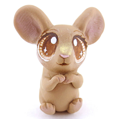 Little Brown Mouse Figurine - Polymer Clay Easter and Spring Animals