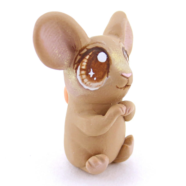Little Brown Mouse Figurine - Polymer Clay Easter and Spring Animals