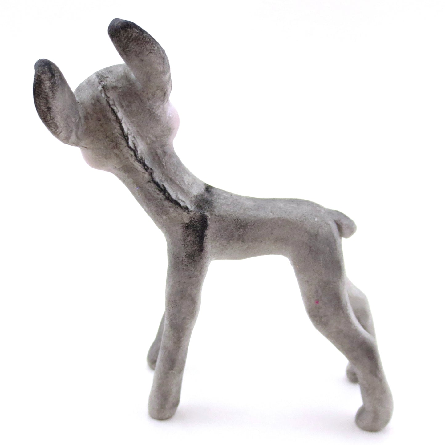 Brown Eyed Donkey Figurine - Polymer Clay Spring and Easter Animals