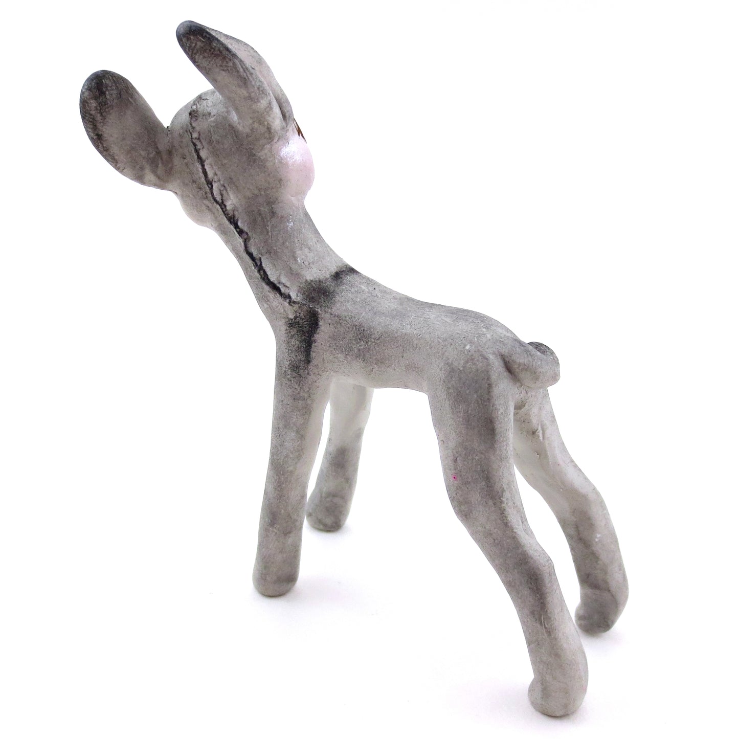 Brown Eyed Donkey Figurine - Polymer Clay Spring and Easter Animals