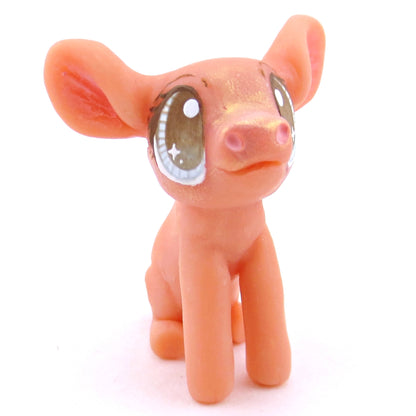 Pink Piglet Figurine - Polymer Clay Spring and Easter Animals