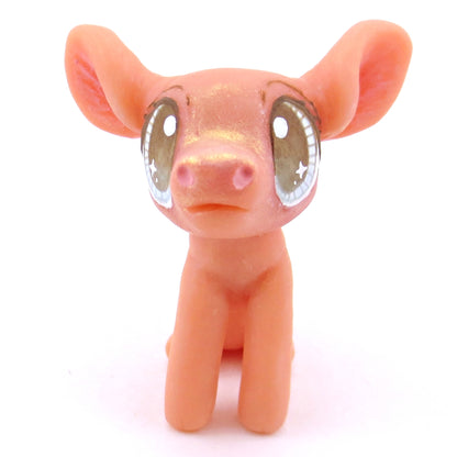 Pink Piglet Figurine - Polymer Clay Spring and Easter Animals