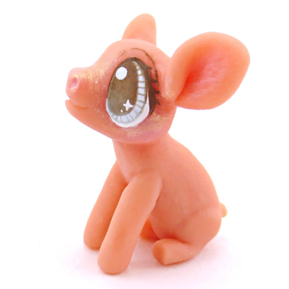 Pink Piglet Figurine - Polymer Clay Spring and Easter Animals