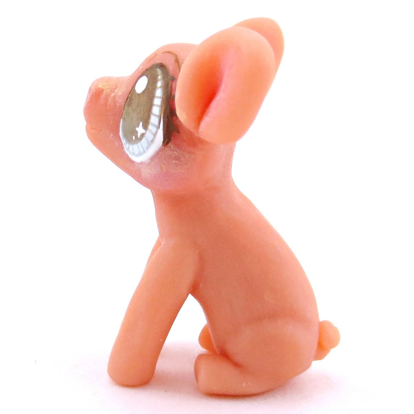 Pink Piglet Figurine - Polymer Clay Spring and Easter Animals