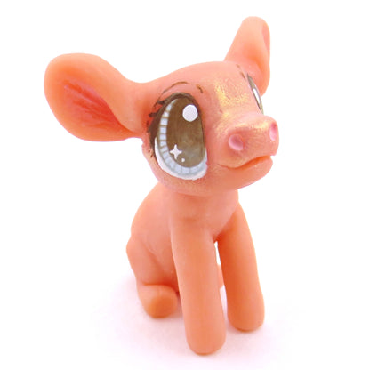 Pink Piglet Figurine - Polymer Clay Spring and Easter Animals