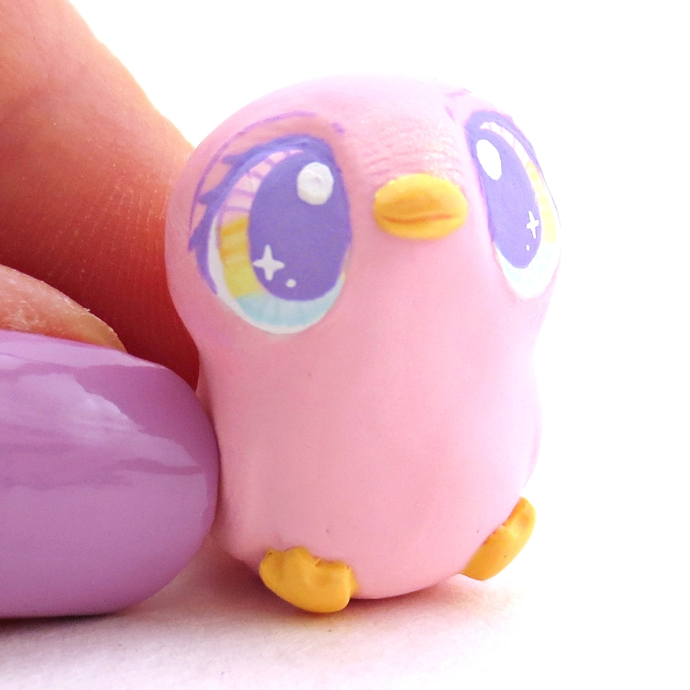 Pink Pastel Chick Figurine - Polymer Clay Spring and Easter Animals