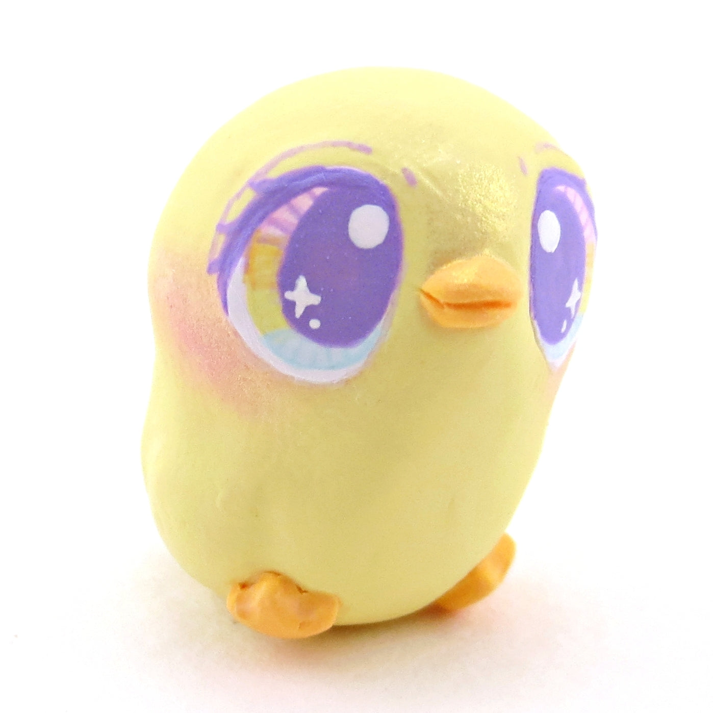 Yellow Pastel Chick Figurine - Polymer Clay Spring and Easter Animals