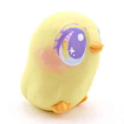 Yellow Pastel Chick Figurine - Polymer Clay Spring and Easter Animals