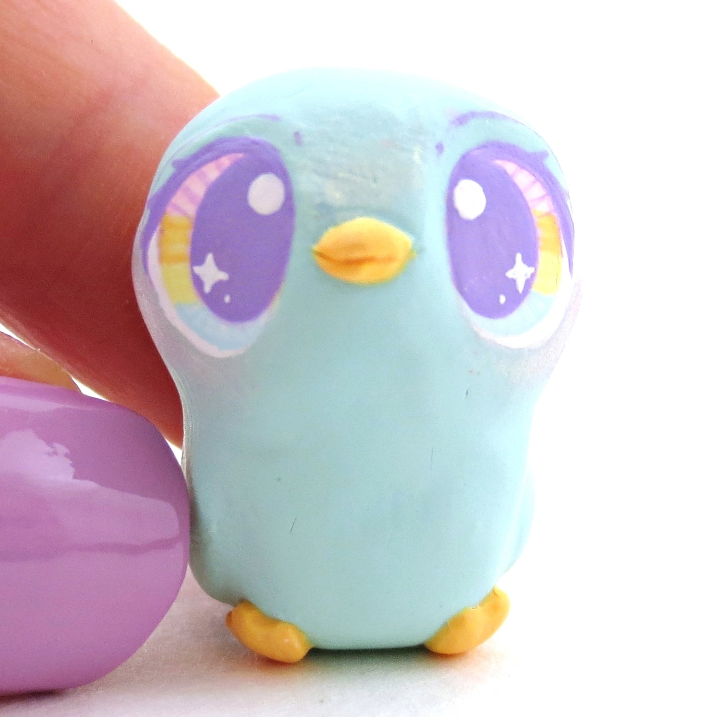 Blue Pastel Chick Figurine - Polymer Clay Spring and Easter Animals