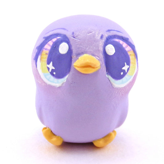 Purple Pastel Chick Figurine - Polymer Clay Spring and Easter Animals