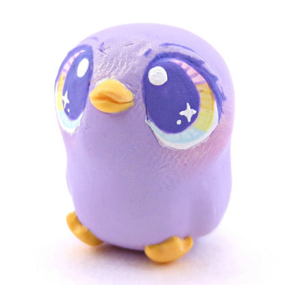 Purple Pastel Chick Figurine - Polymer Clay Spring and Easter Animals