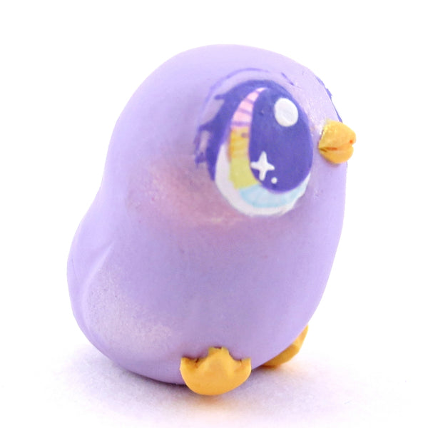 Purple Pastel Chick Figurine - Polymer Clay Spring and Easter Animals