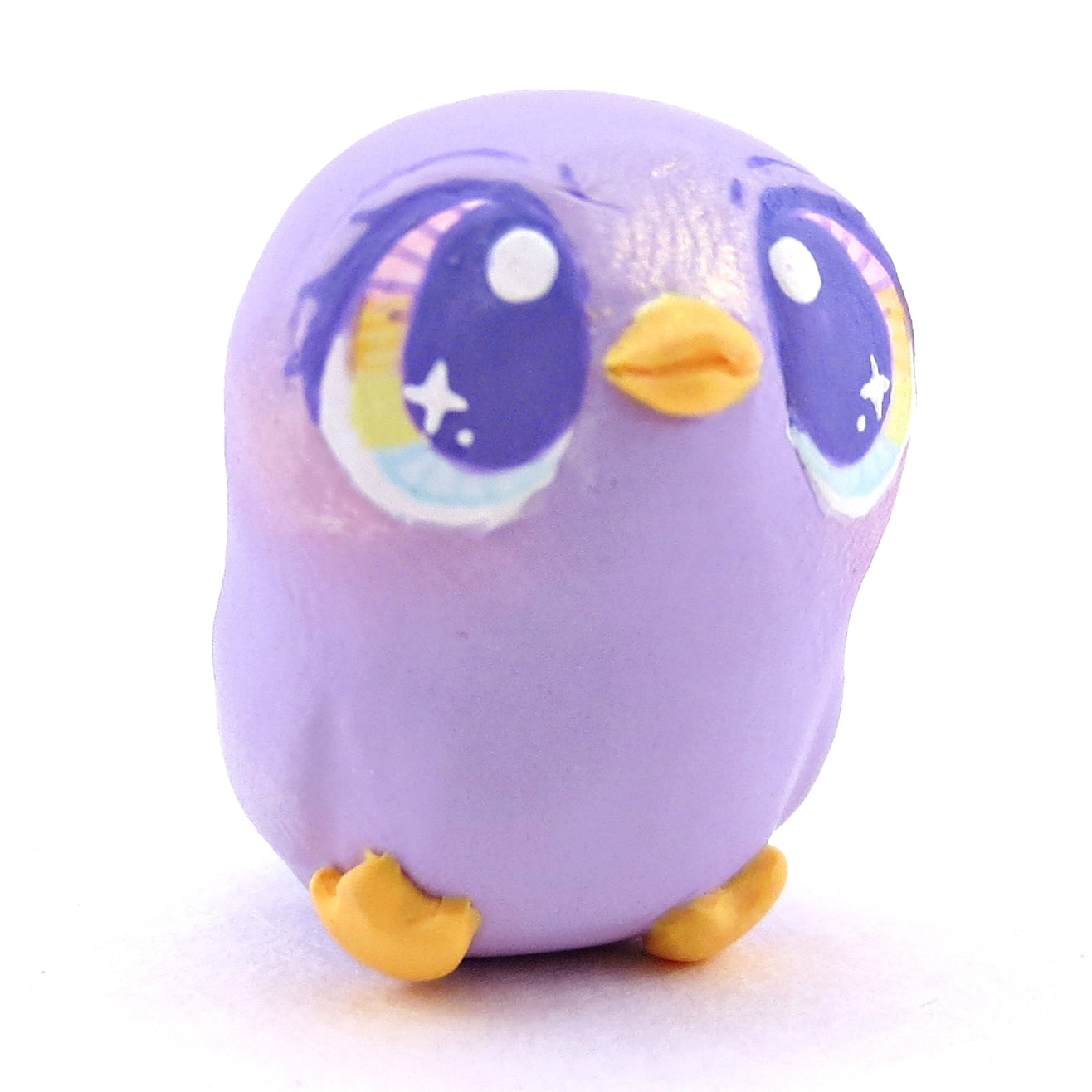 Purple Pastel Chick Figurine - Polymer Clay Spring and Easter Animals