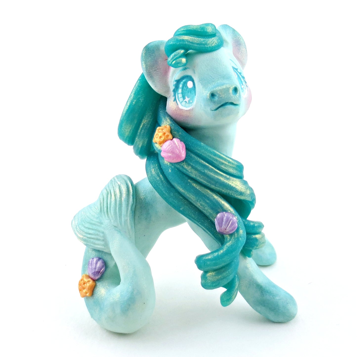 Pastel Hippocampus Figurine - Polymer Clay Elementals Collection