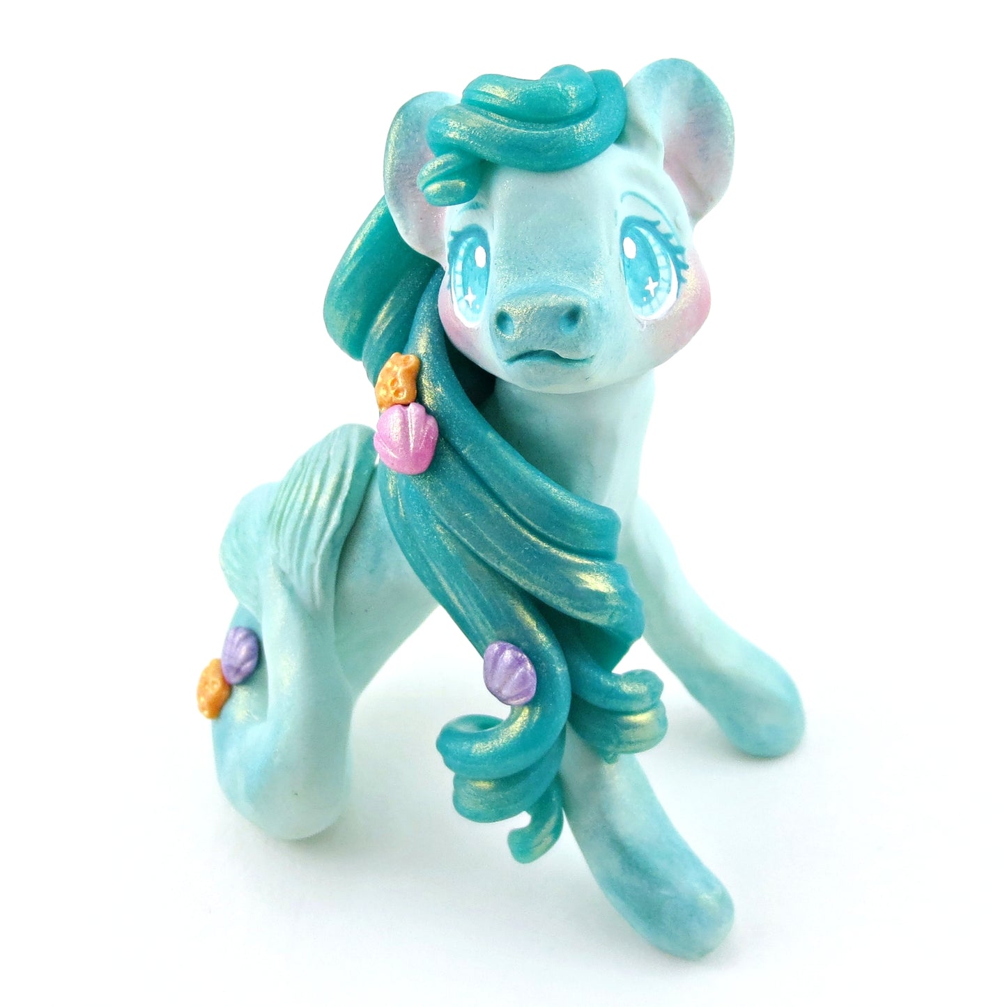 Pastel Hippocampus Figurine - Polymer Clay Elementals Collection