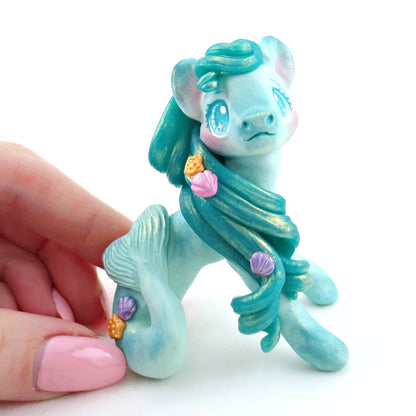 Pastel Hippocampus Figurine - Polymer Clay Elementals Collection